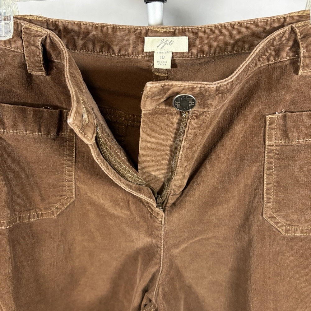 VTG J Jill Sz 10 Brown Corduroy Wide Leg Pants Boho Minimalist Fall Womens Indie - Picture 8 of 11